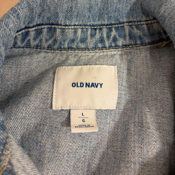 100% Cotton Old Navy Light Blue Denim Jacket - Picture 3 of 9